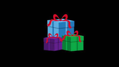 A-gift-box-with-a-bow-icon-concept-loop-animation-video-with-alpha-channel