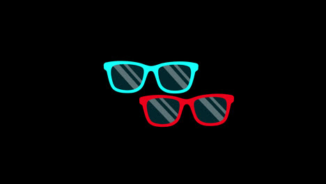 Sonnenbrillen-Symbol-Konzept-Loop-Animationsvideo-Mit-Alphakanal