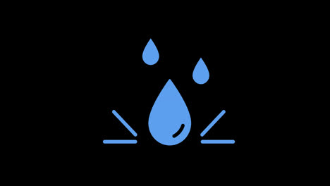 A-blue-water-drops-sign-icon-concept-animation-with-alpha-channel