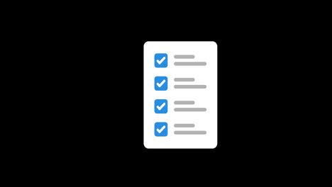 checklist-document-paper-icon-concept-loop-animation-video-with-alpha-channel