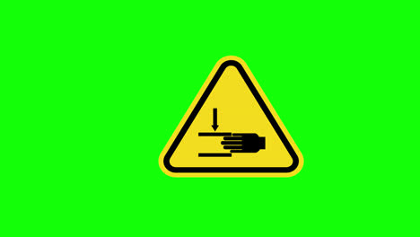 yellow-triangle-Caution-warning-Hand-injury-sign.-Hand-crush-sign.-Pinching-point-Symbol-sign-icon-concept-animation-with-alpha-channel