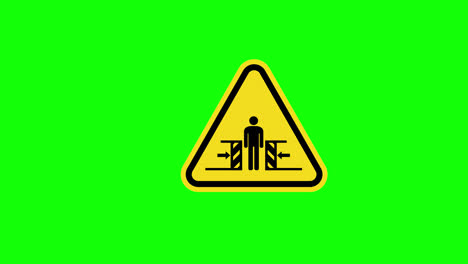 Gelbes-Dreieck-Vorsicht-Warnung-Quetschsymbol-Zeichen-Symbol-Konzept-Animation-Mit-Alphakanal