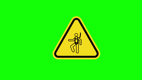Gelbes-Dreieck-Vorsicht-Warnung-Sicherheitsgurt-Symbol-Zeichen-Symbol-Konzept-Animation-Mit-Alphakanal