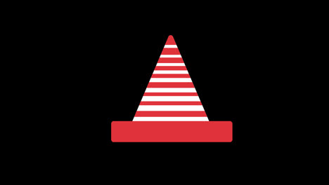 Verkehrskegel-Symbol-Animation-Gefahrenkonzept-Transparenter-Hintergrund-Mit-Alphakanal