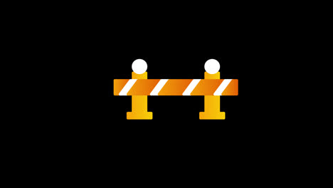 yellow-and-white-barricade-traffic-barrier-icon-concept-animation-with-alpha-channel