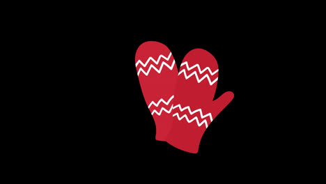 a-pair-of-red-mittens-or-gloves-icon-concept-loop-animation-video-with-alpha-channel