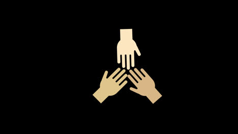 friendship-hand-together-icon-concept-loop-animation-video-with-alpha-channel