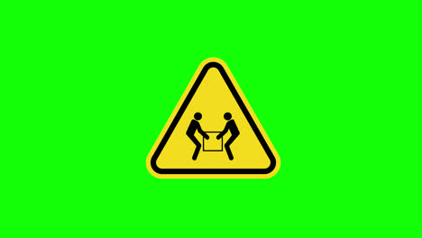 A-yellow-triangle-warning-Two-Person-heavy-Lift-sign-icon-concept-animation-with-alpha-channel