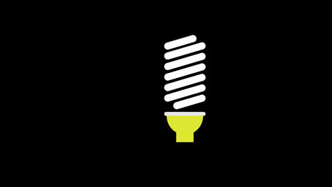 Elektrizität,-Eine-Glühbirnen-Symbol-Konzept-Animation-Mit-Alphakanal