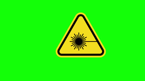 Gelbes-Dreieck-Vorsicht-Warnung-Warnung-Gefahr-Laser-Gefahr-Symbol-Zeichen-Symbol-Konzept-Animation-Mit-Alphakanal