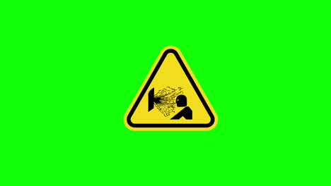 yellow-triangle-Explosion-Release-of-Pressure-Symbol-Sign-Caution-Pressurized-Device-Release-Pressure-icon-concept-animation-with-alpha-channel
