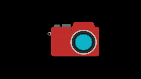 Konzeptanimation-Des-Symbols-Für-Ein-Fotografisches-Kameragerät-Mit-Alphakanal