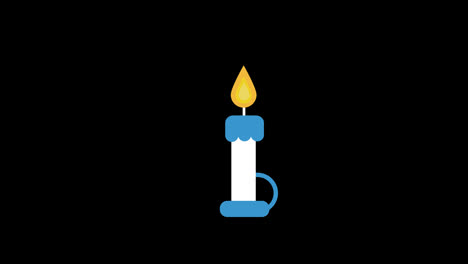 Eine-Weiße-Kerze-Mit-Flammensymbol-Konzeptanimation-Mit-Alphakanal