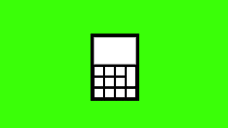 A-calculator-with-buttons-icon-concept-loop-animation-video-with-alpha-channel