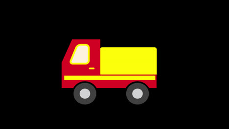 Animation-Des-Lastwagensymbols.-Fahrzeugschleifenanimation-Mit-Alphakanal