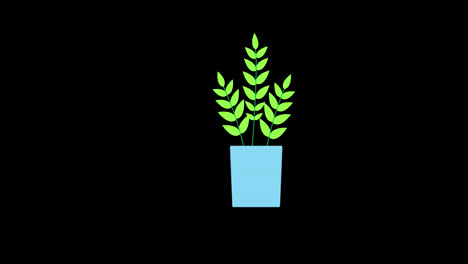 Pflanzenbaumblätter-Fliegende-Symbolschleifenanimationsvideo-Transparenter-Hintergrund-Mit-Alphakanal
