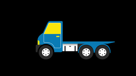Ein-Blauer-Lastwagen-Mit-Schwarzen-Rädern-Symbol-Konzept-Animation-Mit-Alphakanal