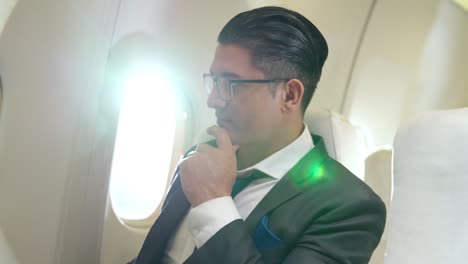 Businessman-travel-on-a-business-trip-by-airplane