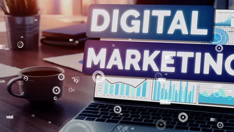 Marketing-Des-Digitalen-Technologiegeschäfts-Konzeptionell