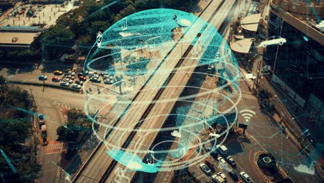 Concepto-De-Alteración-De-La-Tecnología-De-Transporte-Inteligente-Para-El-Futuro-Control-Del-Tráfico-Por-Carretera
