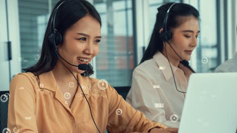 Customer-support-call-center-provide-data-with-envisional-graphic
