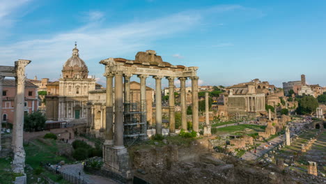 Time-Lapse-of-Roman-Forum-in-Rome-,-Italy