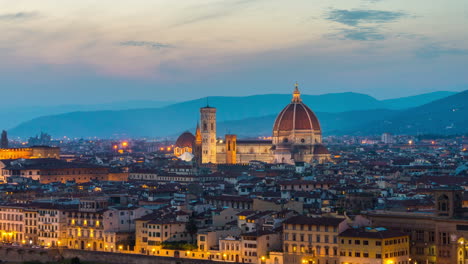 Sonnenaufgang-Zeitraffer-Der-Skyline-Von-Florenz-In-Italien