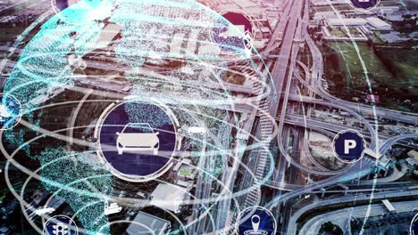 Concepto-De-Tecnología-De-Transporte-Inteligente-Para-El-Futuro-Tráfico-De-Automóviles-En-La-Nueva-Carretera-De-La-Ciudad