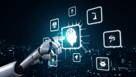 Robot-Futurista-De-Inteligencia-Artificial-Esclarecedor-Concepto-De-Tecnología-De-IA.