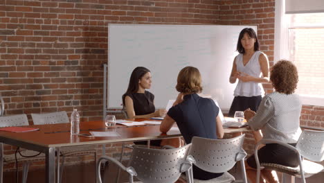 Group-Of-Businesswomen-Meeting-In-Modern-Boardroom