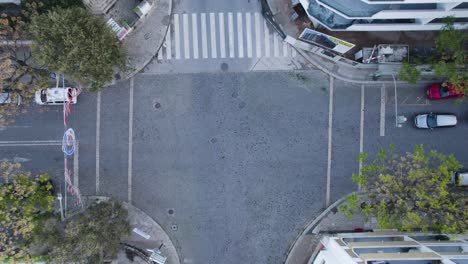 Aerial-Bird's-eye-view-of-urban-intersection-with-crossroads
