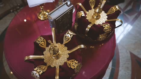 Close-up-of-Wedding-crowns-Orthodox-Church
