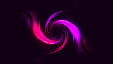 Abstract-Neon-glow-funnel-with-colourful-twisting-rays-curvy-bright-lines-on-a-black-background-tornado-energy-space-tunnel-vortex-shape-visual-effect-4K-pink-red