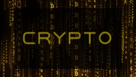 Crypto-Currency-Bitcoin.-Matrix-style-falling-background