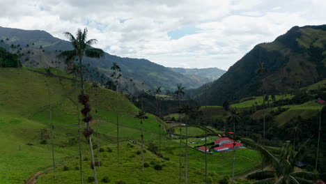 Luftdrohnenaufnahme-Des-Cocora-Tals,-Salento,-Kolumbien