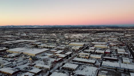 YYC-Morning-Light:-Aerials-Over-Industrial-Plants-and-Trucks