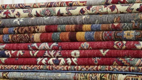 Close-up-view-of-Traditional-Afghani-carpet