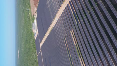 Vertical-shot-of-Photovoltaic-park-in-Cumayasa,-La-Romana,-Dominican-Republic