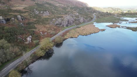 Aerial-drone-landscape-shot-of-the-Gap-of-Dunloe-in-Ireland-in-October