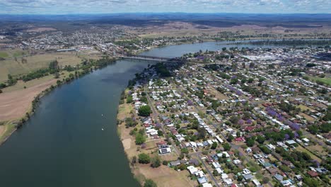 Puente-Balun-Bindarray-Y-Puente-Grafton-Que-Cruza-El-Río-Clarence-En-Grafton,-Nueva-Gales-Del-Sur,-Australia