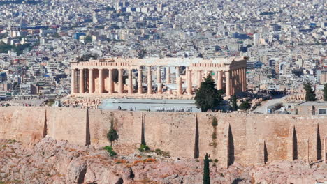 Tight-circling-aerial-shot-of-the-Parthenon-Athens