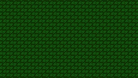Triángulo-Patrón-Geométrico-Sin-Costuras-Gráficos-En-Movimiento-Animación-Fondo-Superposición-Efecto-Visual-Símbolo-Línea-Simétrica-Forma-Diseño-Ilusión-4k-Verde