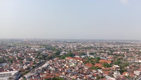 Vista-Del-Paisaje-Urbano-De-Semarang,-Java-Central,-Indonesia