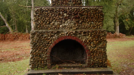 close-up-tilting-up-shot-of-the-Portuguese-fireplace-World-War-One-War-Memorial-at-Lyndhurst,-New-Forest