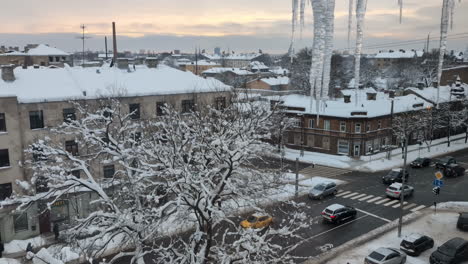 View-from-home-window-of-winter-city-in-Latvia