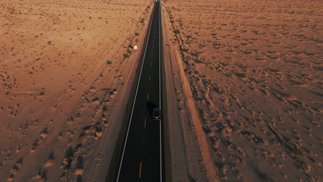 Modern-cars-driving-in-the-desert-on-a-street-from-California-to-Arizona