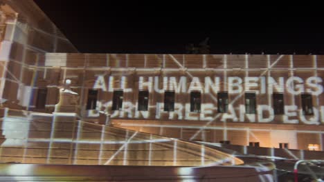 ''all-human-beings-are-born-free-and-equal''-sign-on-parliament-building-in-Vienna,-Austria