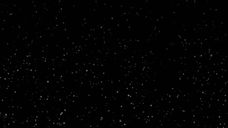 Peaceful-snow-with-snowflakes-particles-computer-generated-animation,-with-alpha-channel