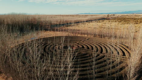 Beautiful-and-giant-round-labyrinth-in-the-middle-of-the-desert