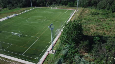 Beautiful-Soccer-field-in-nature,-Gualba